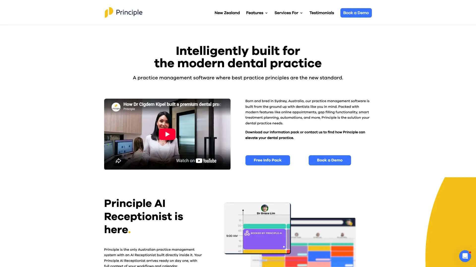 Screenshot of the Principle homepage as it appeared on 2026-08-01